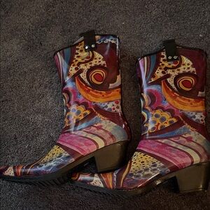 Nomad Multicolor Patterned Heeled Boots
